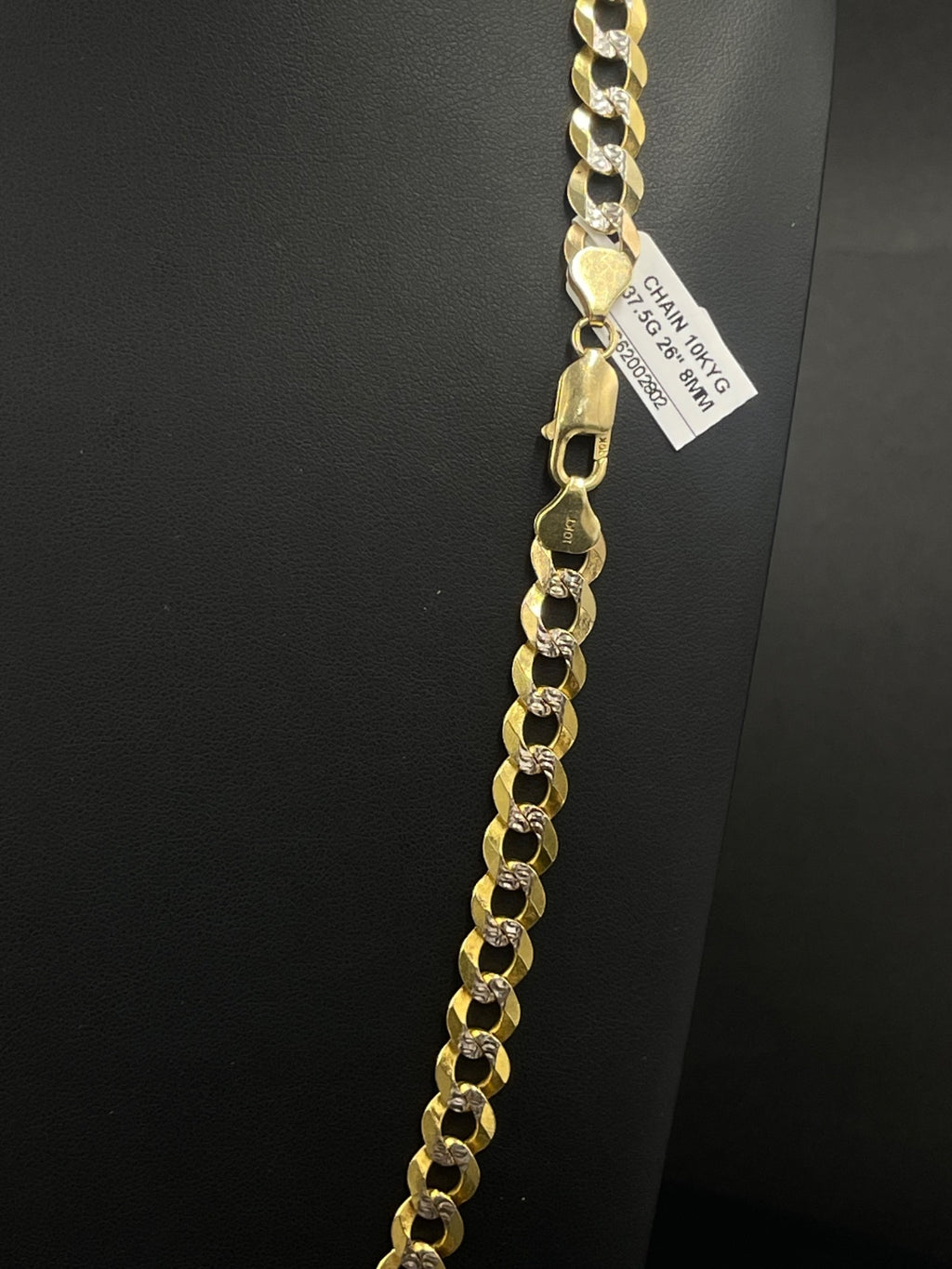 10K Gold Curb Chain Necklace 26 Inch Pre-Owned