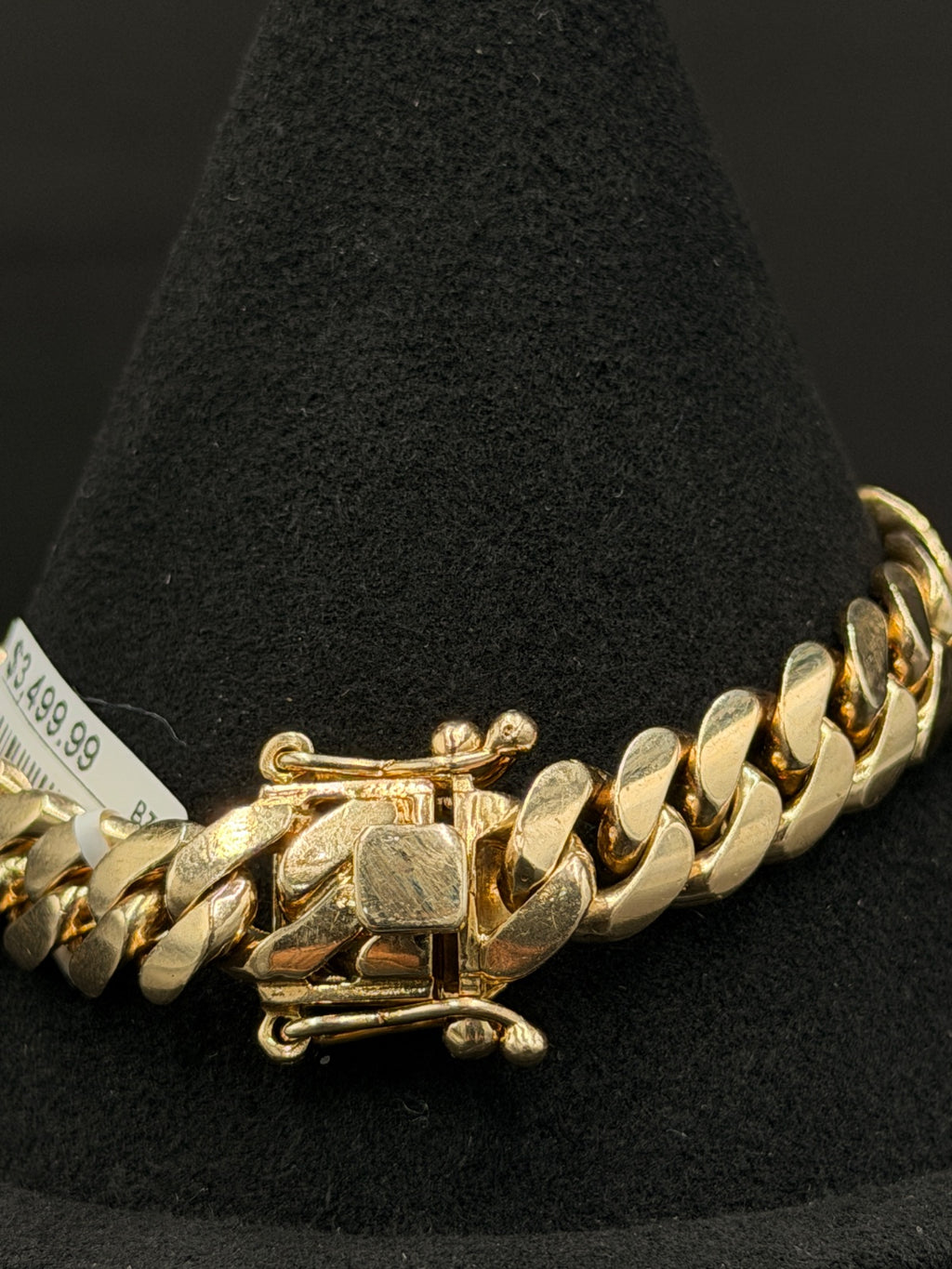 10K Gold Curb Bracelet 43.2g Pre-Owned for Sale