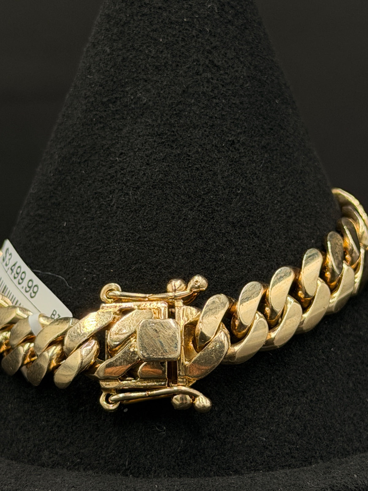 10K Gold Curb Bracelet 43.2g Pre-Owned for Sale