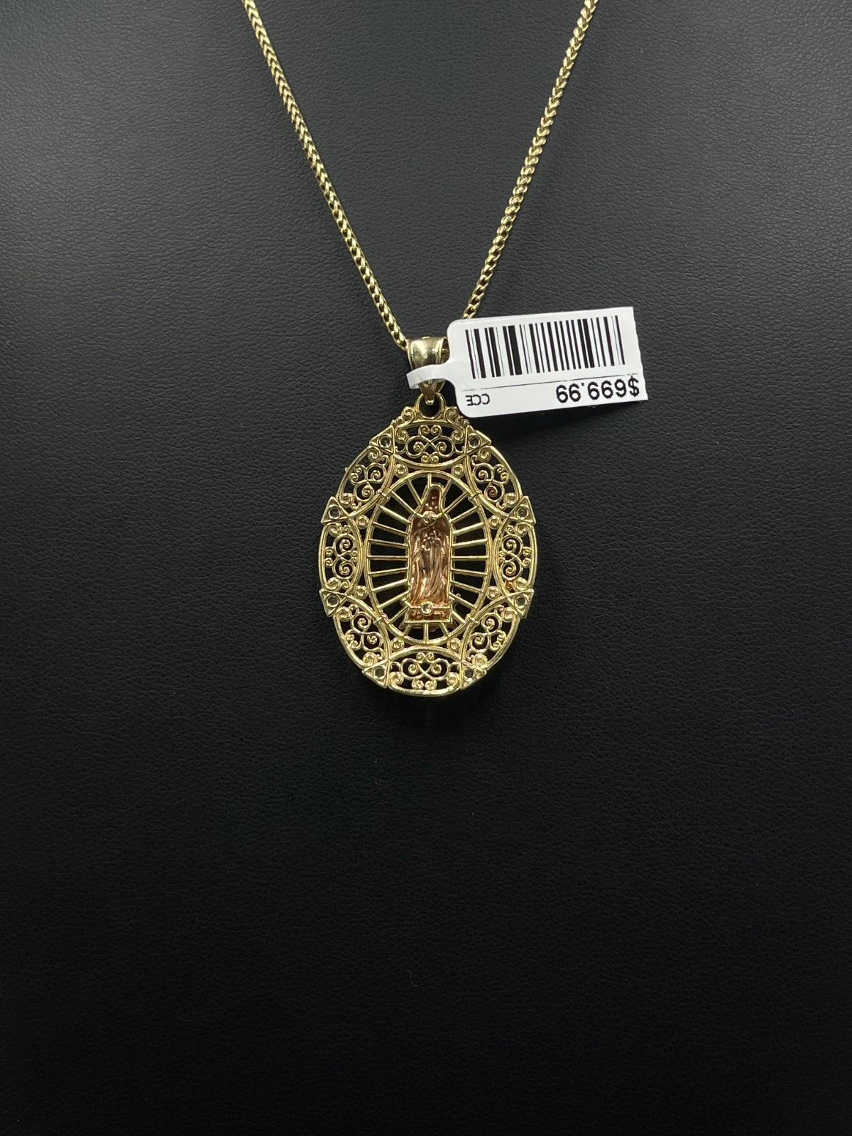14K Gold Virgin Mary Pendant for Sale | Pre-owned
