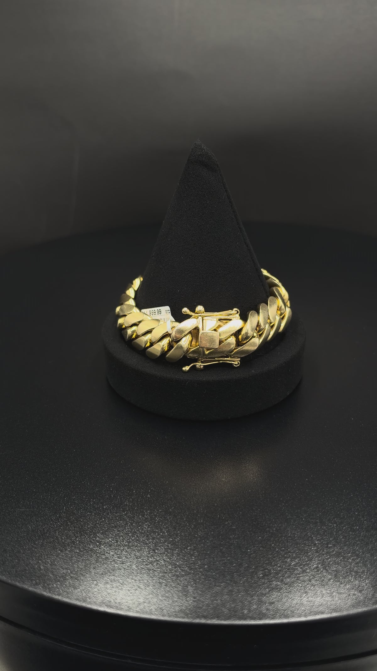 10K Gold Curb Link Bracelet 8.5" 16mm