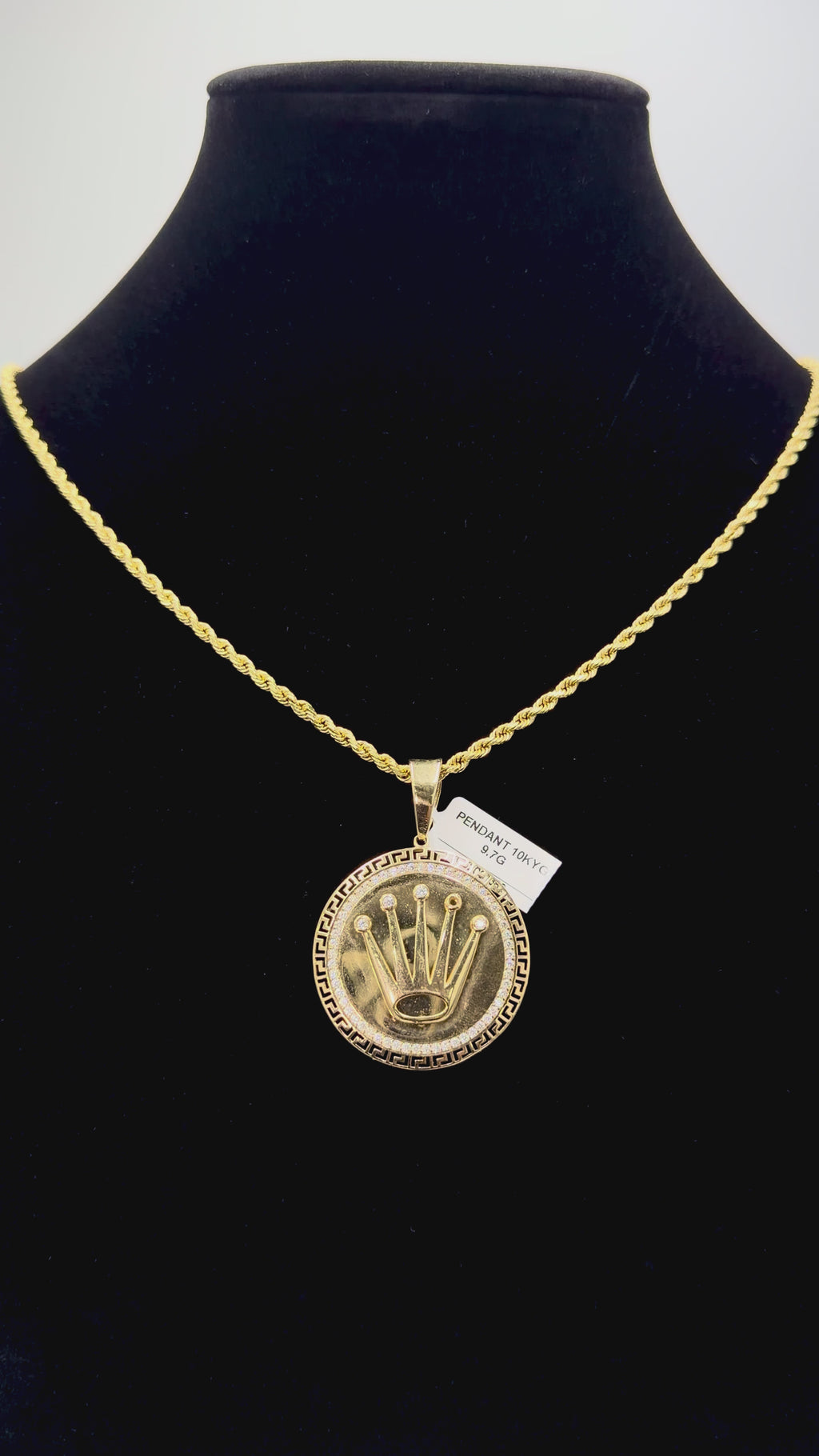10K Gold Rolex Crown Pendant