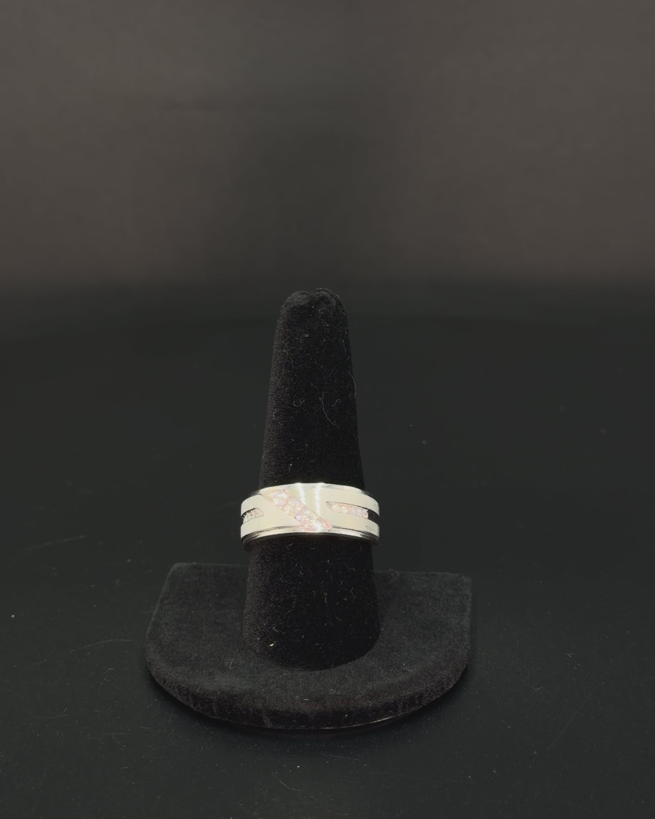 10K White Gold diamond Band Ring – Size 9.5 – 4.1 Grams