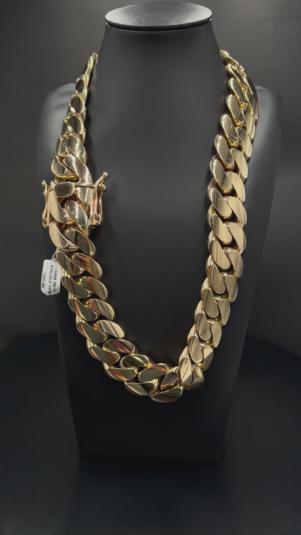 10K Gold Massive Cuban Link Chain – 817.3 Grams | 25mm | 23.5 Inches