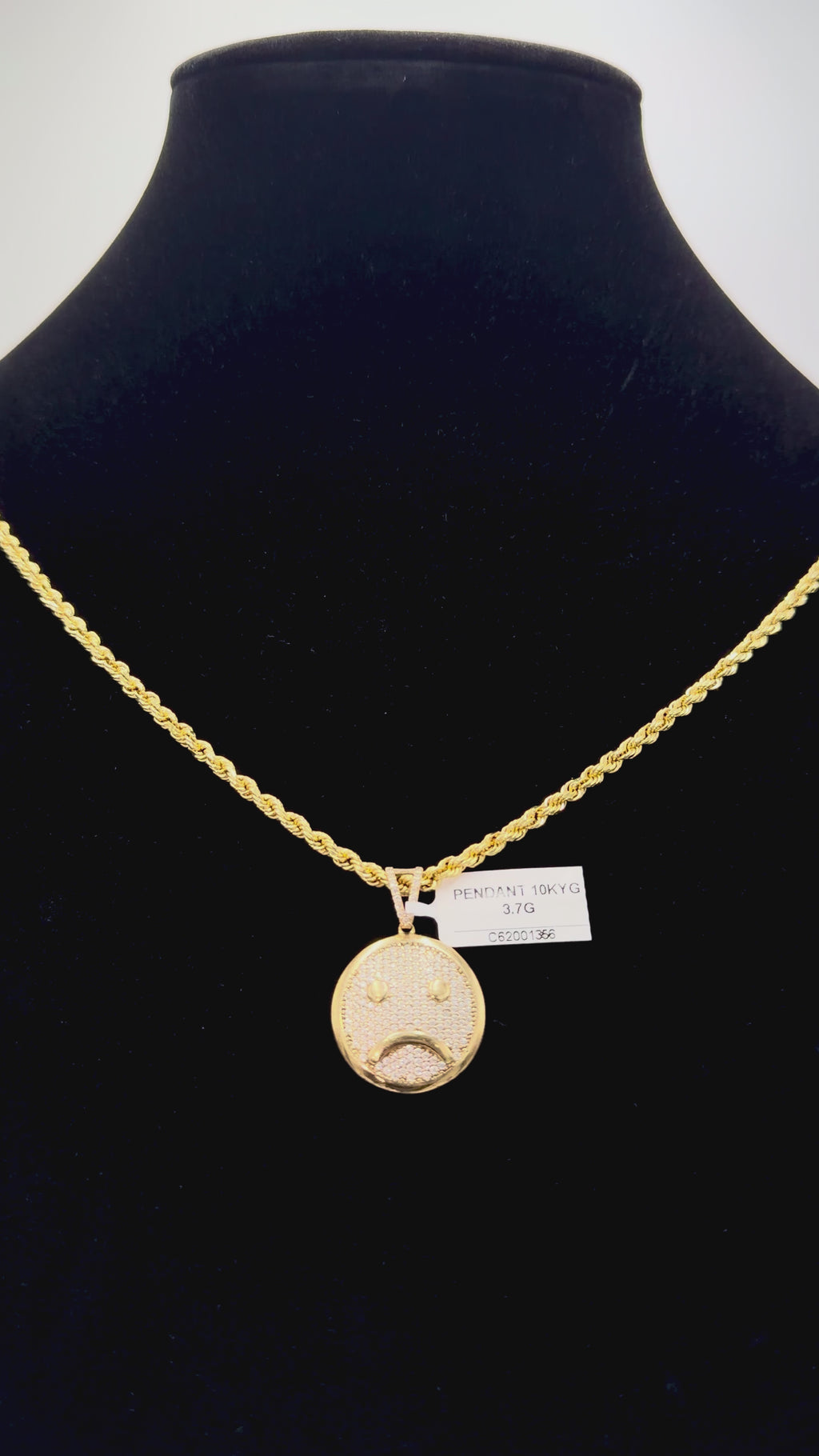 10K Gold Sad Face Pendant | DD Pawn Loans