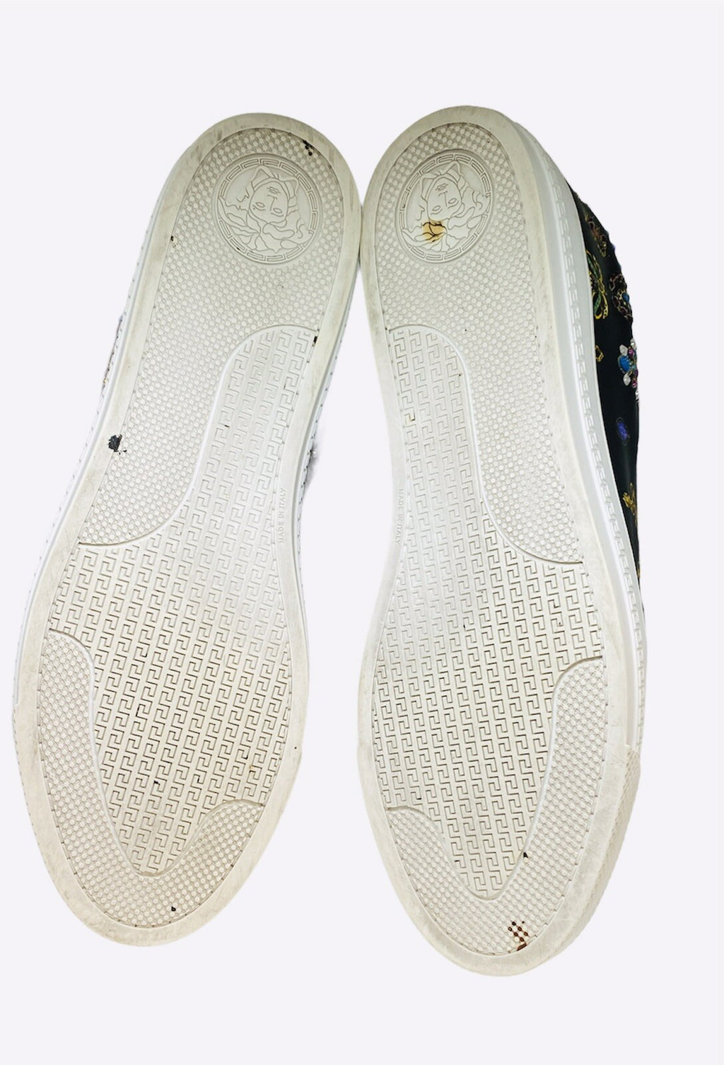Versace Black Jewelry Print Slip-On