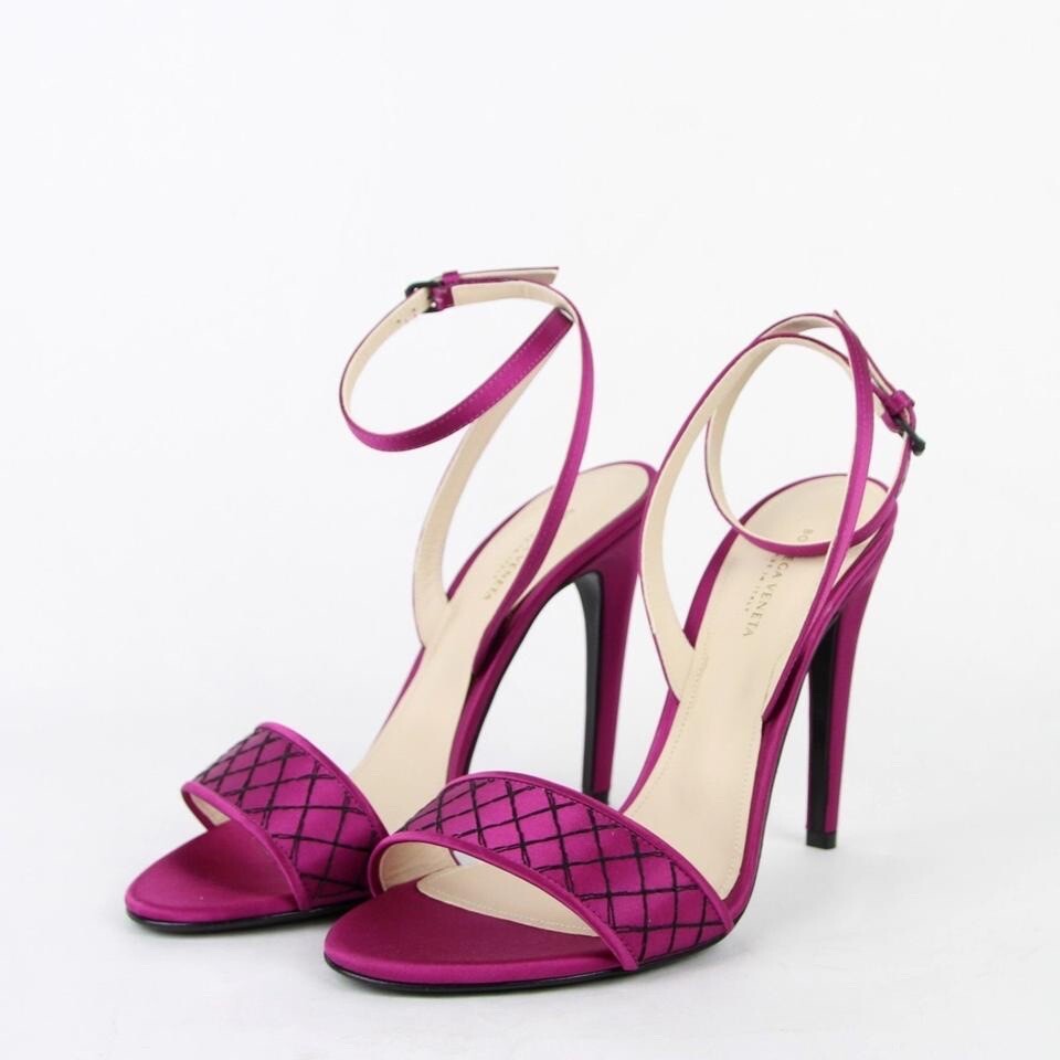 Bottega Veneta Fuchsia Satin Ankle