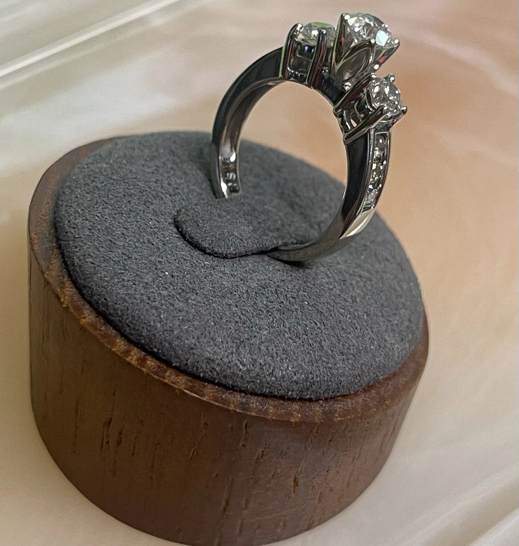 14K White Gold 3-Stone Diamond Ring Sz 6.5 | DD Pawn Loans