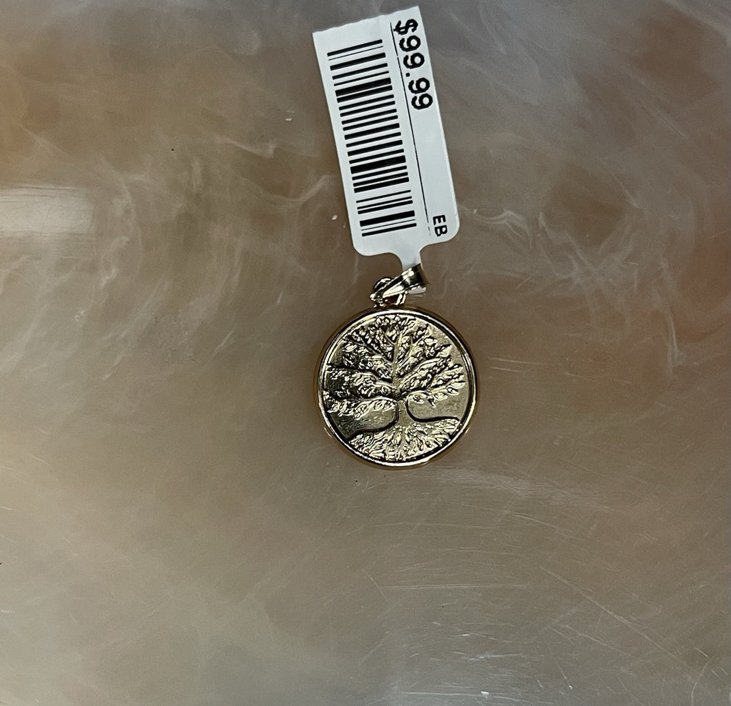 14K Yellow Gold Round Tree