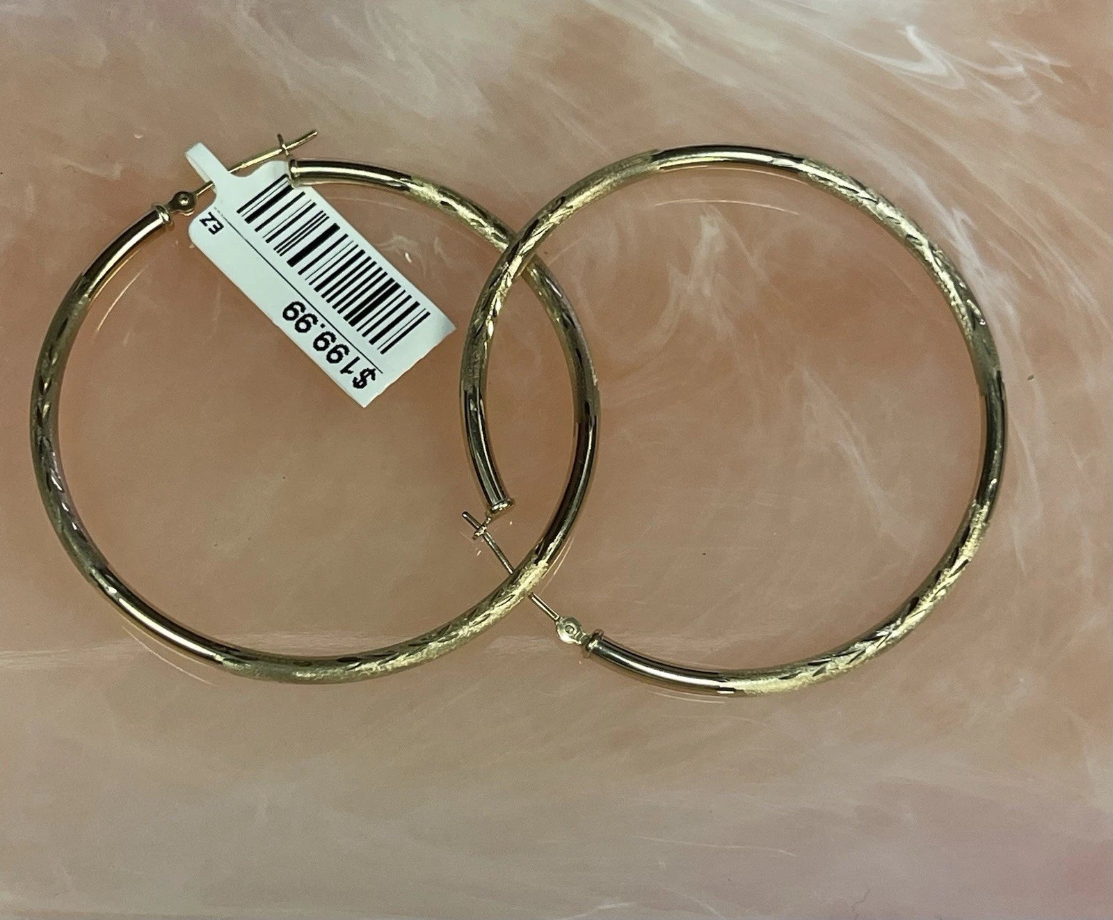 10K Gold Textured Hoop Earrings – 1.7g | DD Pawn Loans