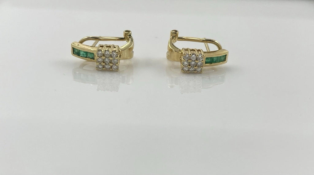 Solid Gold Green Diamond Earrings – 4.4g | DD Pawn Loans