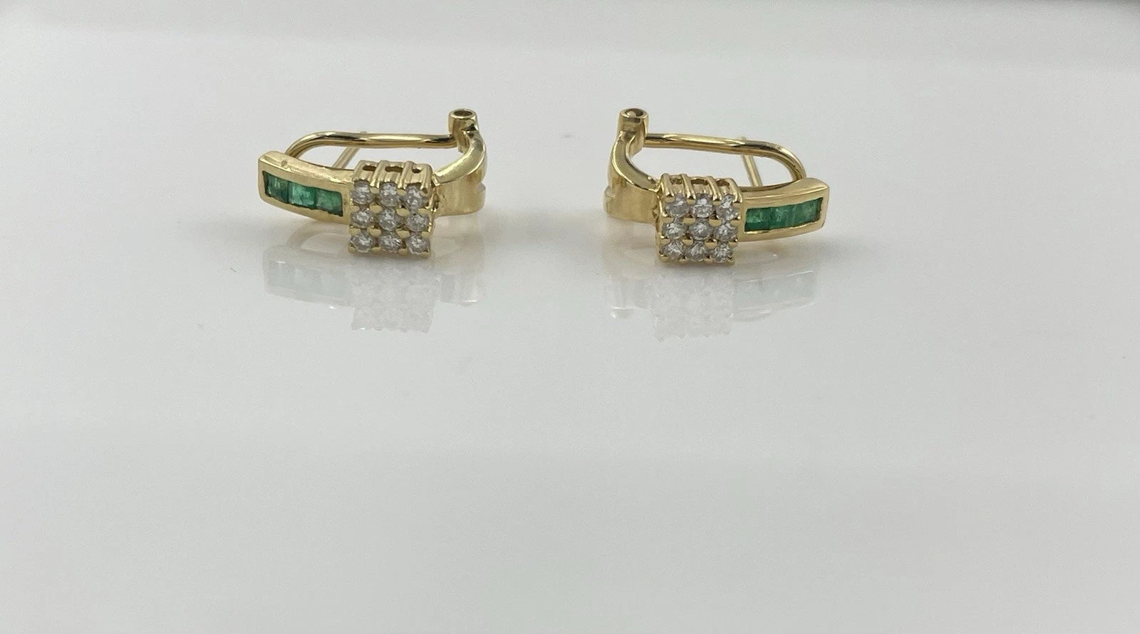 Solid Gold Green Diamond Earrings – 4.4g | DD Pawn Loans