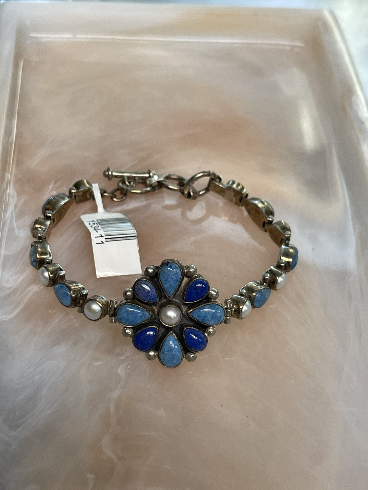 .925 Sterling Silver Multistone Bracelet