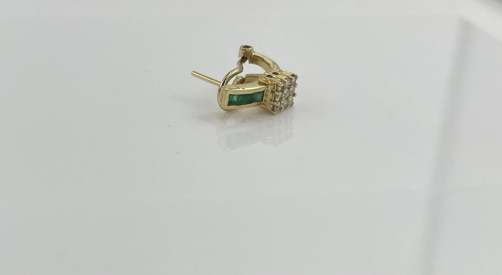 Solid Gold Green Diamond Earrings – 4.4g | DD Pawn Loans