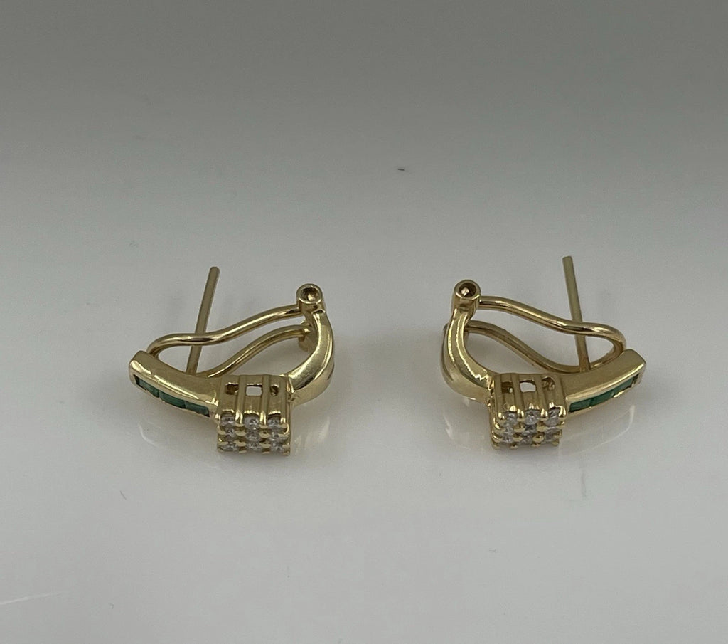 Solid Gold Green Diamond Earrings – 4.4g | DD Pawn Loans