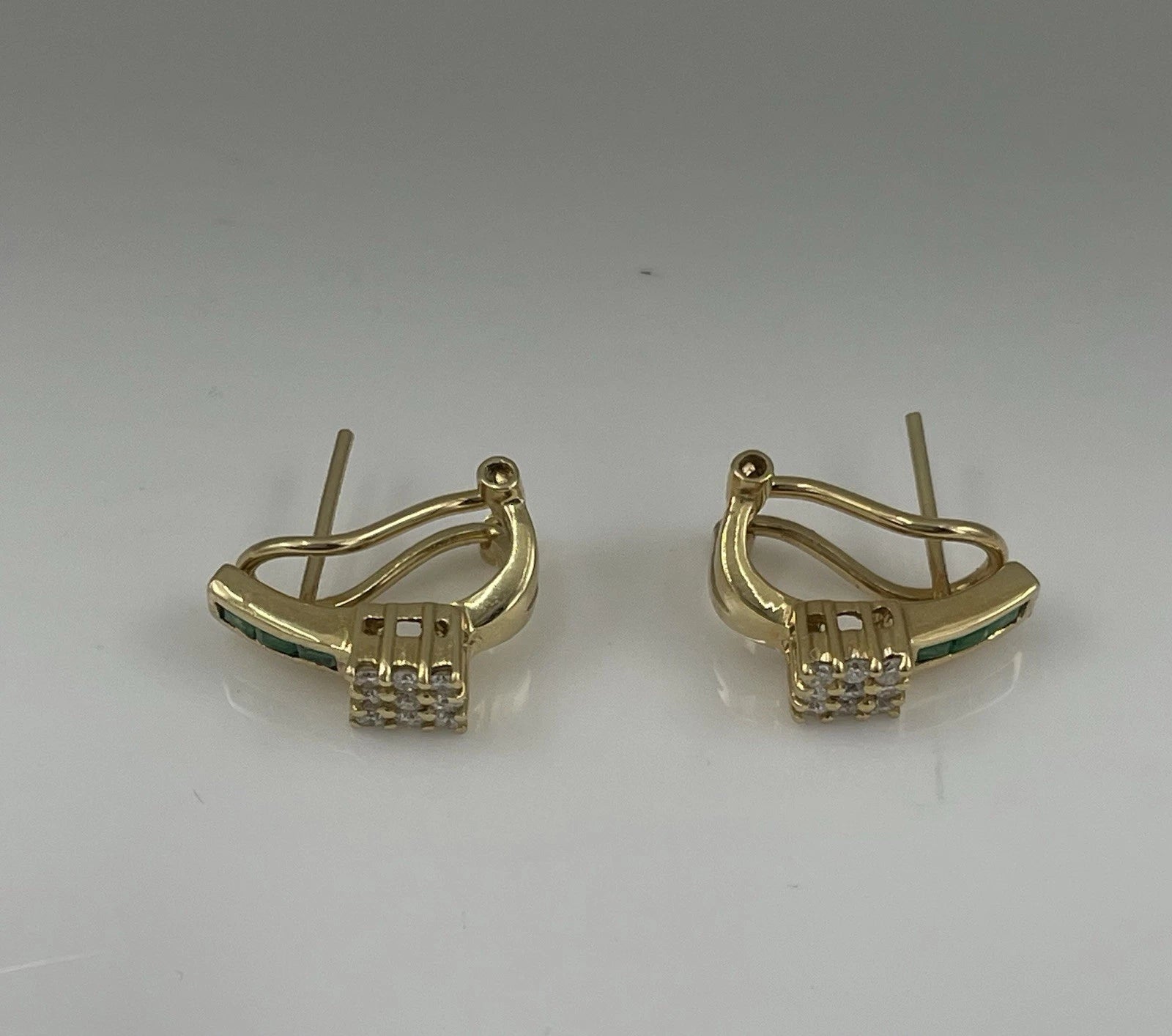Solid Gold Green Diamond Earrings – 4.4g | DD Pawn Loans