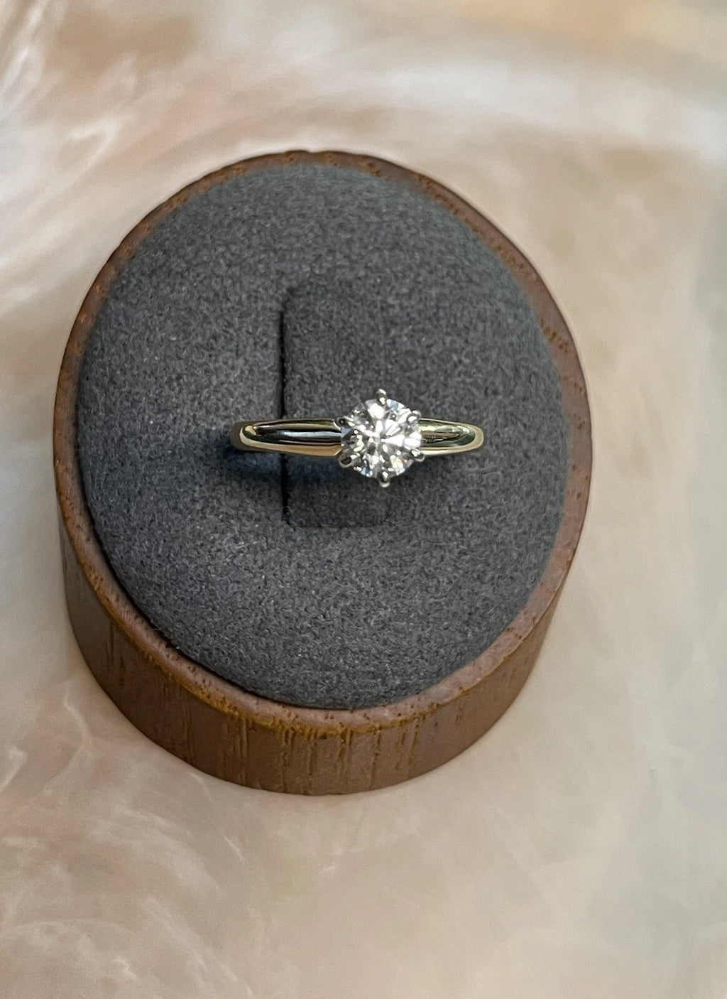 14K White Gold Solitaire Diamond Ring Sz 5.5 | DD Pawn Loans