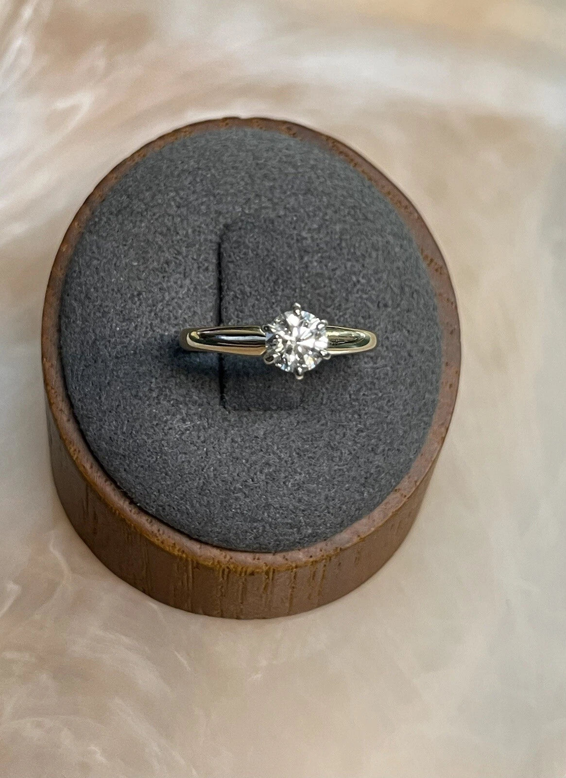 14K White Gold Solitaire Diamond Ring Sz 5.5 | DD Pawn Loans