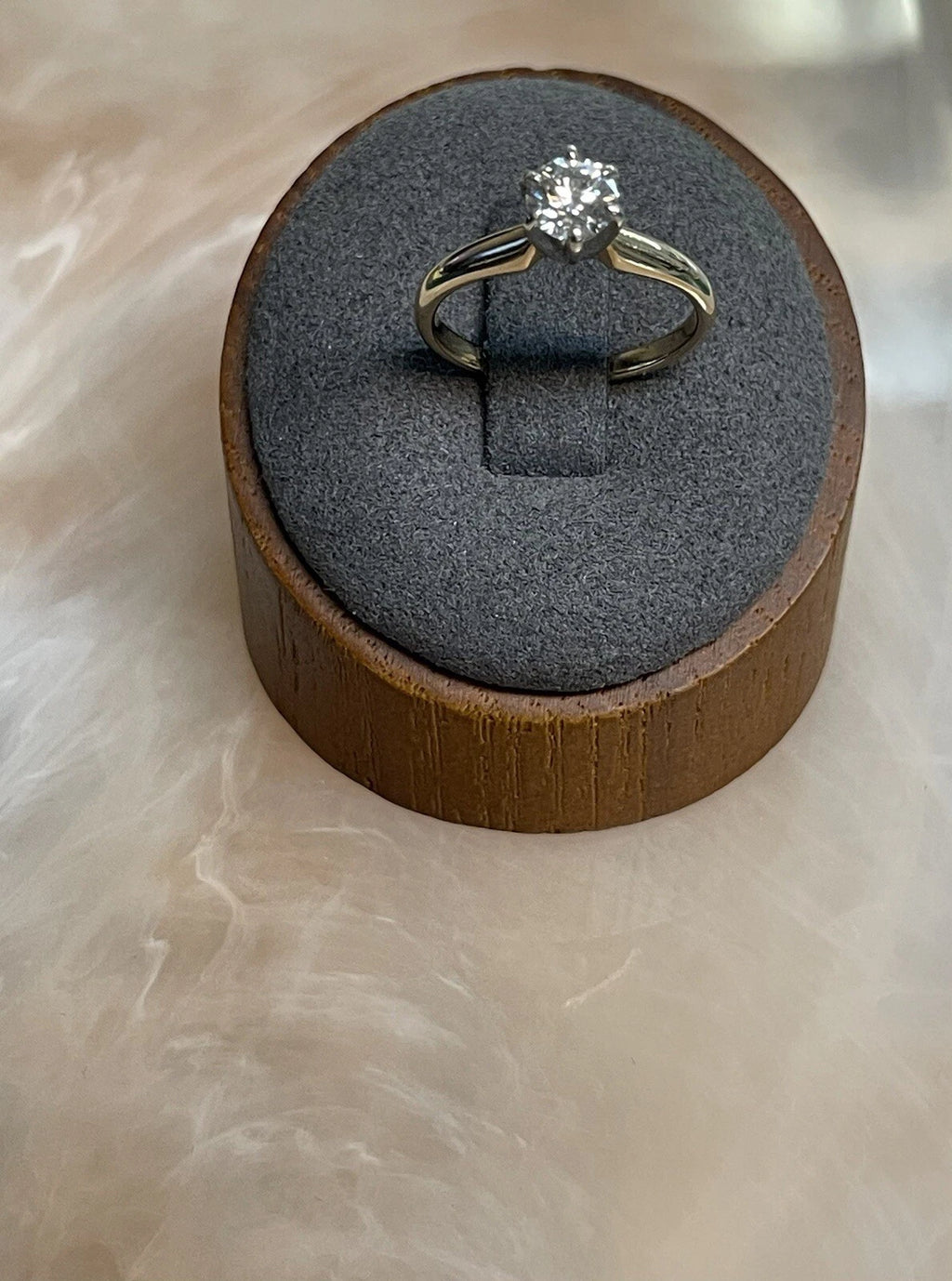 14K White Gold Solitaire Diamond Ring Sz 5.5 | DD Pawn Loans