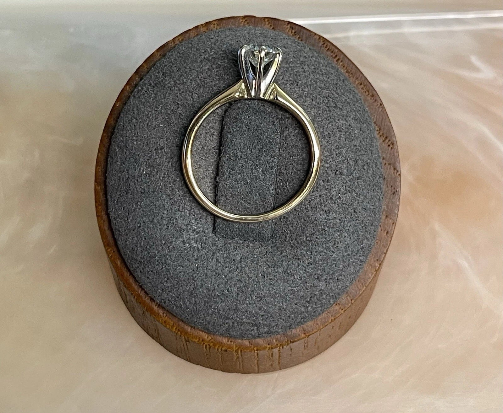 14K White Gold Solitaire Diamond Ring Sz 5.5 | DD Pawn Loans