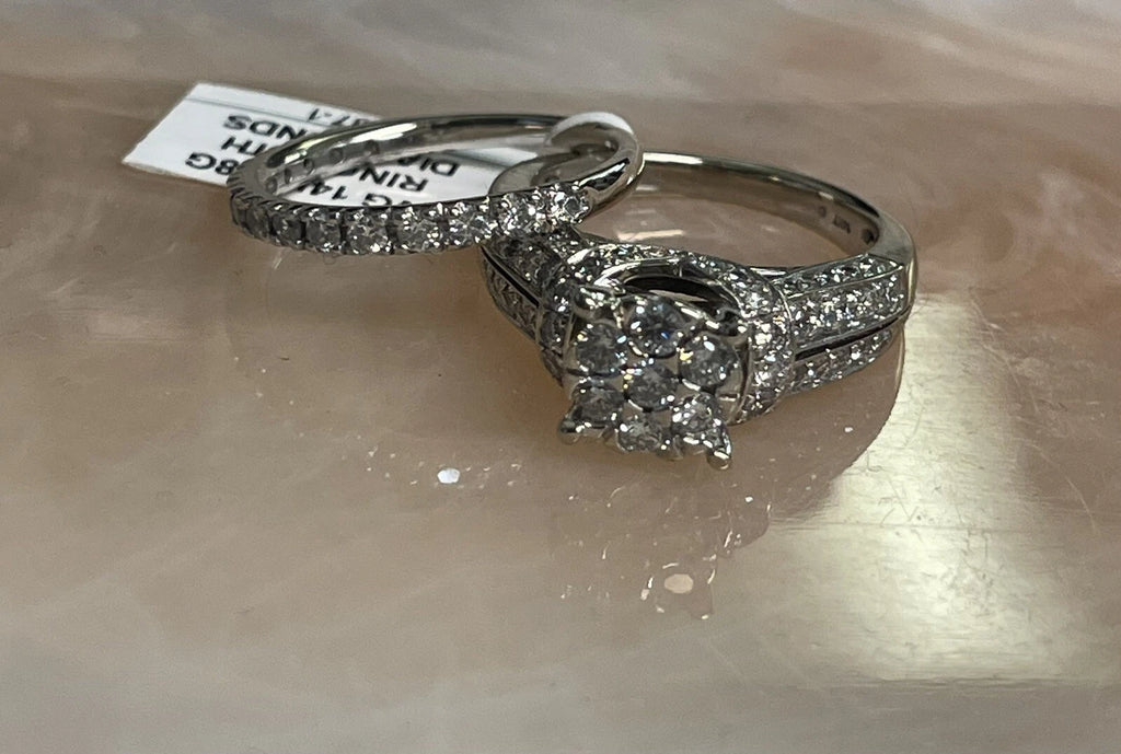 14K Gold Diamond Wedding Band Set – 9.8g | DD Pawn Loans