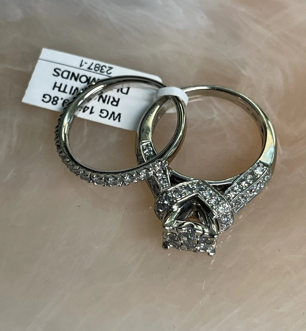 14K Gold Diamond Wedding Band Set – 9.8g | DD Pawn Loans