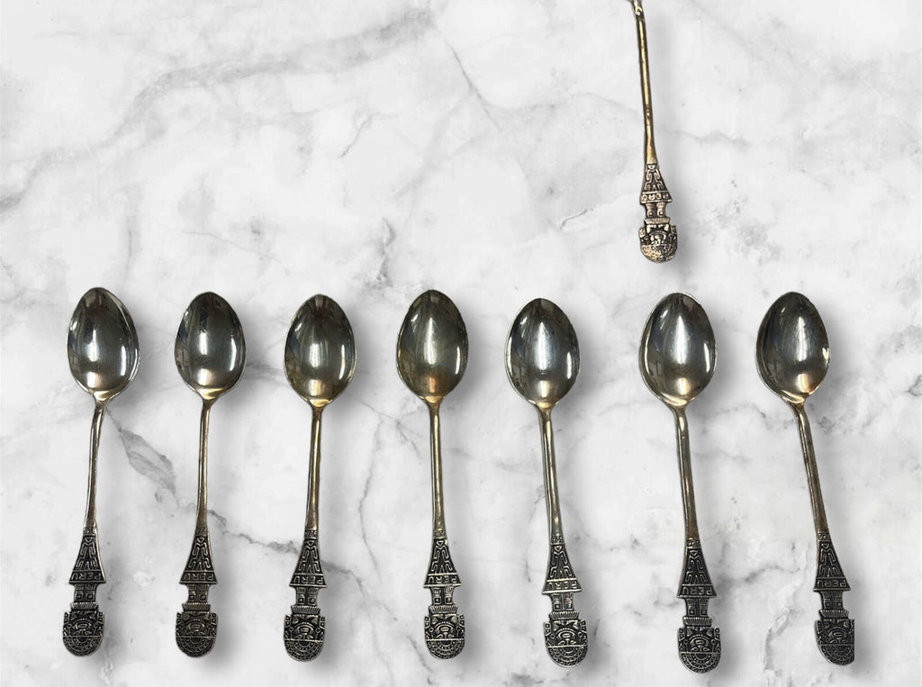 13 Vintage Peru Sterling Silver