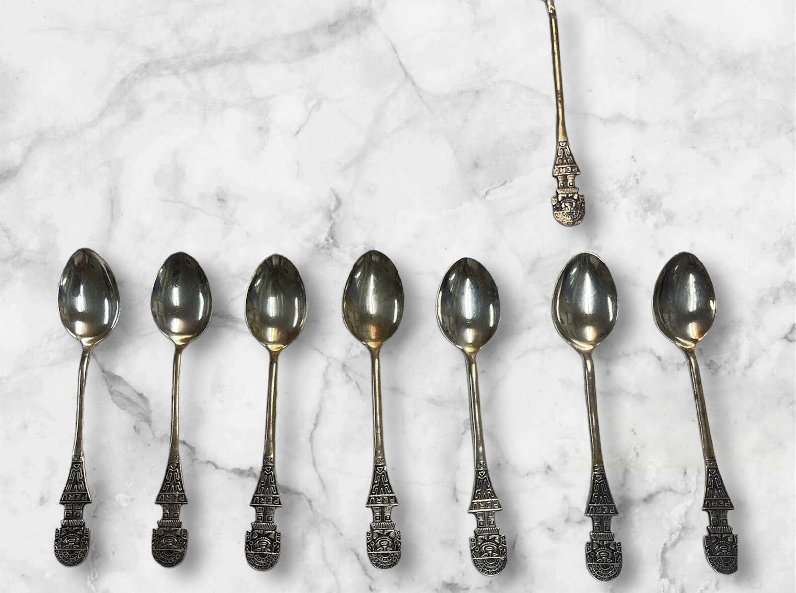 13 Vintage Peru Sterling Silver