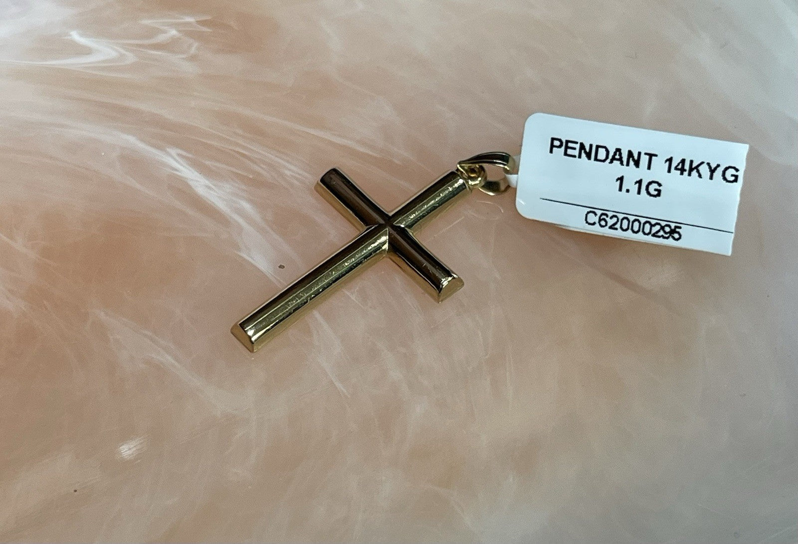 14K Gold Cross Pendant 1.1