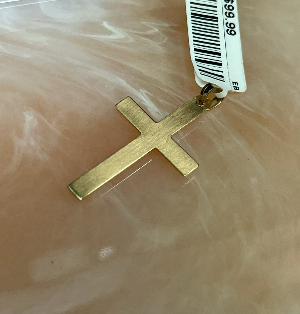 14K Gold Cross Pendant 1.1