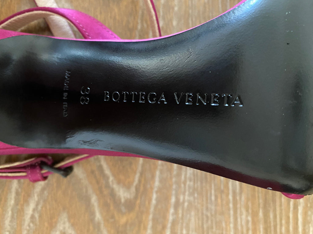 Bottega Veneta Fuchsia Satin Ankle