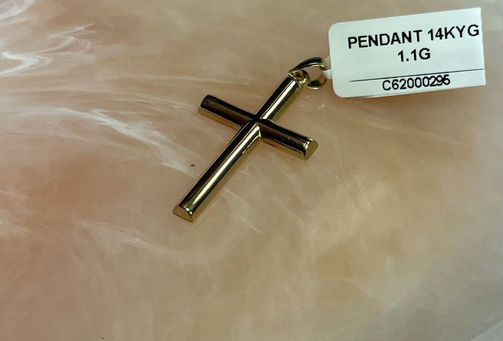 14K Gold Cross Pendant 1.1