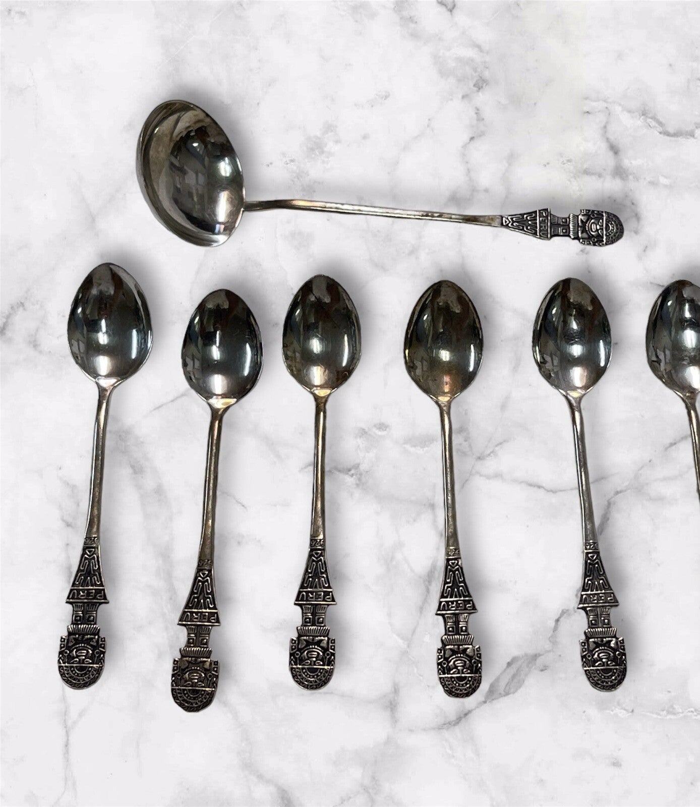 13 Vintage Peru Sterling Silver