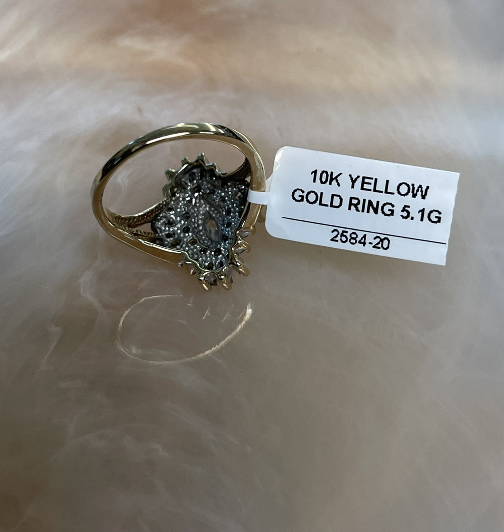 10K Gold Antique Flower Design