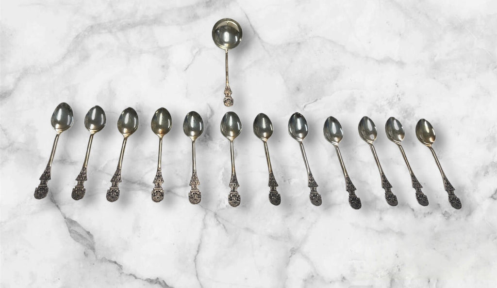13 Vintage Peru Sterling Silver