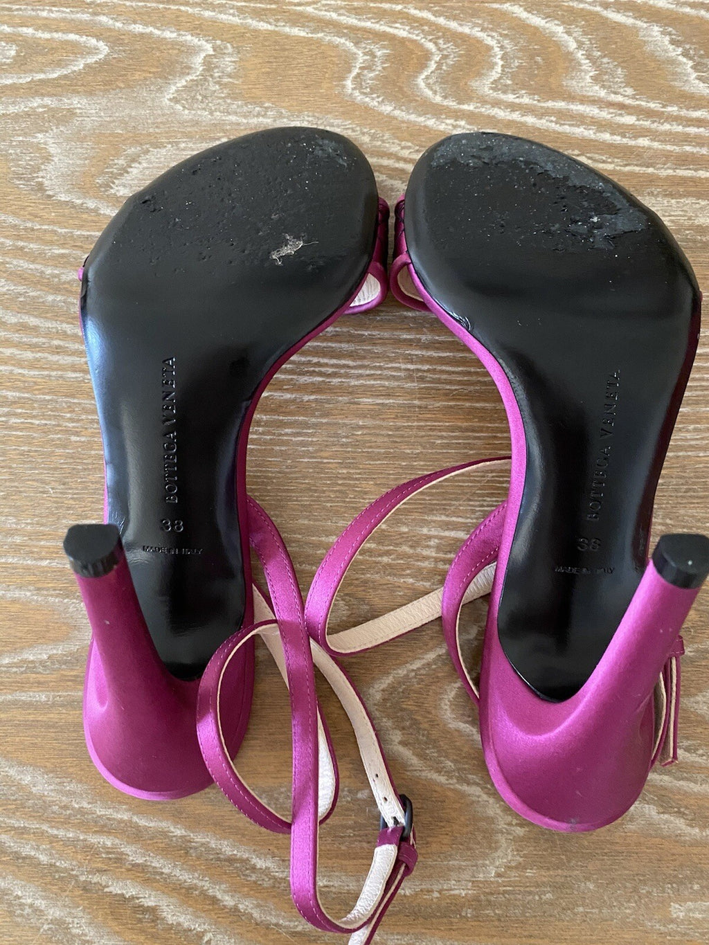 Bottega Veneta Fuchsia Satin Ankle