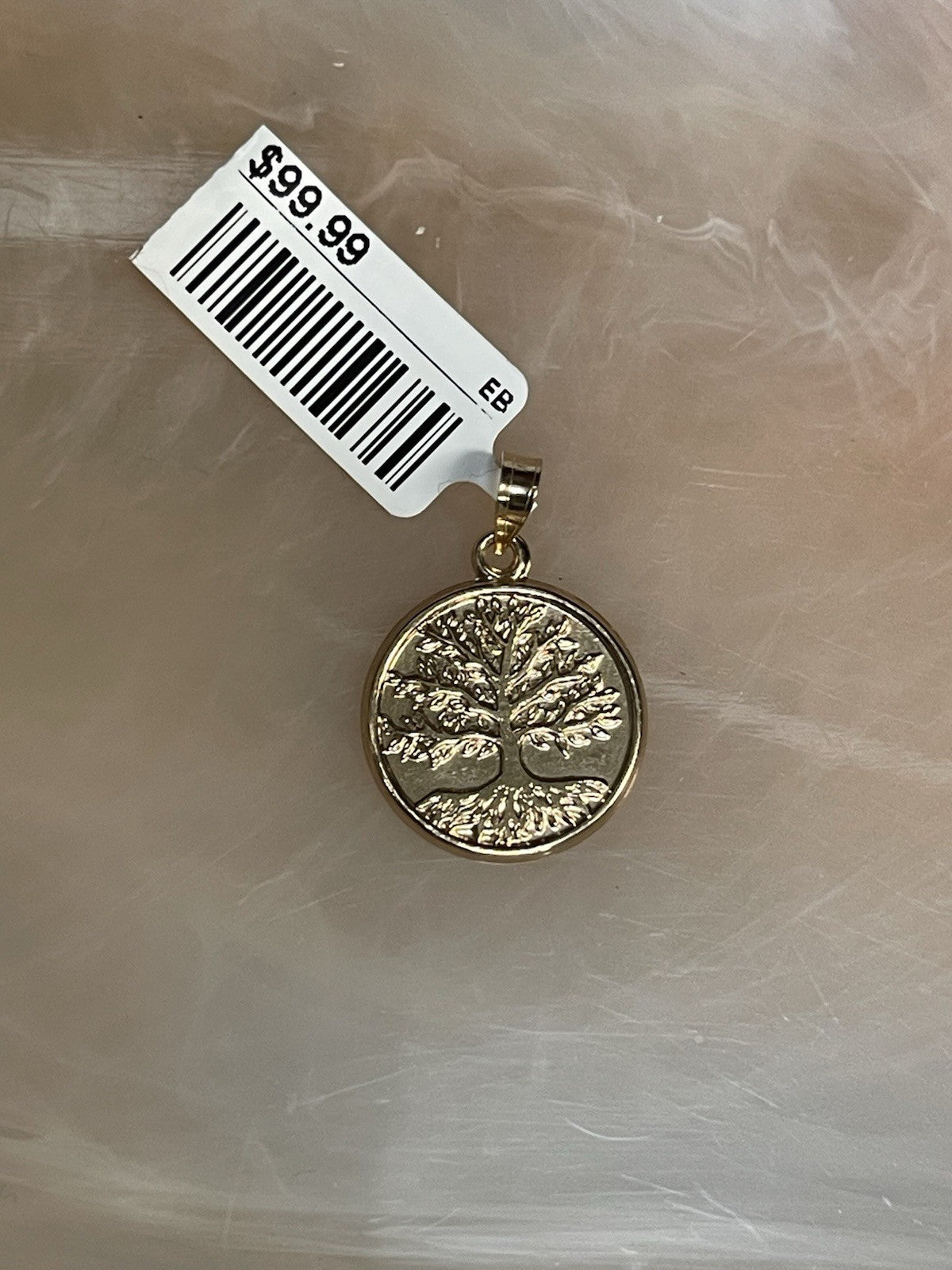 14K Yellow Gold Round Tree