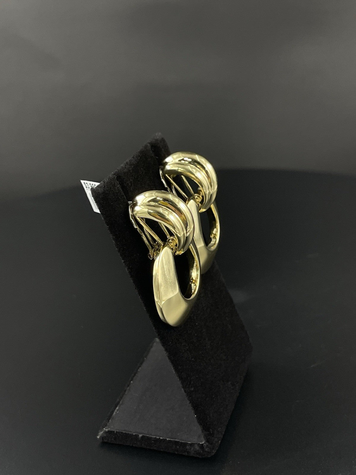 18K Gold Vintage Clip-On Earrings