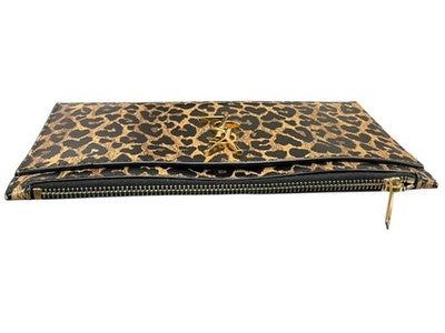 Saint Laurent Leopard Printed Calfskin Leather Small Pouch – photo 4